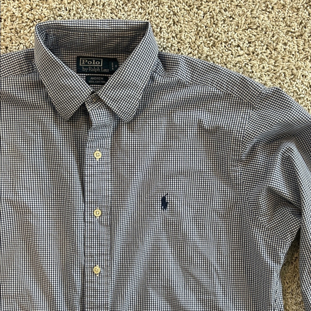 Polo by Ralph Lauren button down blue checkered shirt